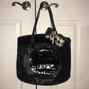 Black Coach Leather Tote Bag 🖤